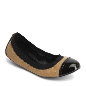 TORY BURCH Bridgette Ballet Flats -  Honeywheat/Black - 11148500
